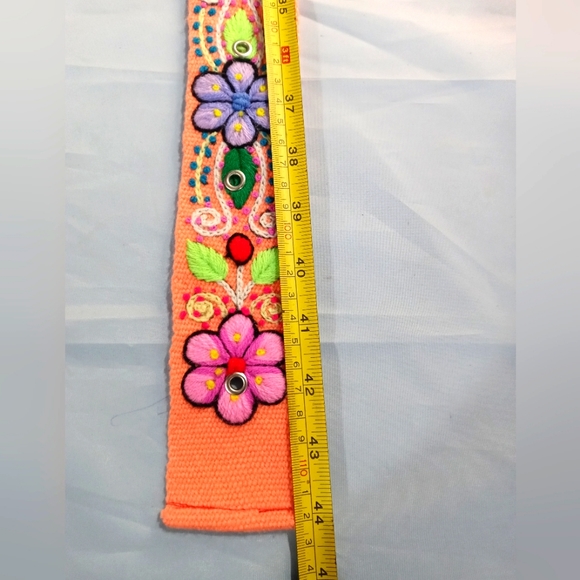 Belt set with flower embroidered headband. multicolored - Picture 7 of 11